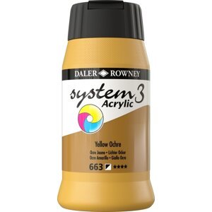 Daler Rowney System3 Akrylová farba 500 ml Yellow Ochre