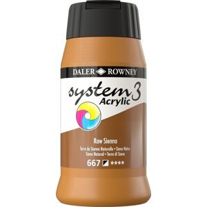 Daler Rowney System3 Akrylová farba 500 ml Raw Sienna