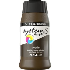 Daler Rowney System3 Akrylová farba 500 ml Raw Umber