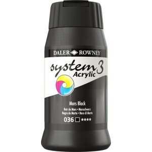 Daler Rowney System3 Akrylová farba 500 ml Mars Black