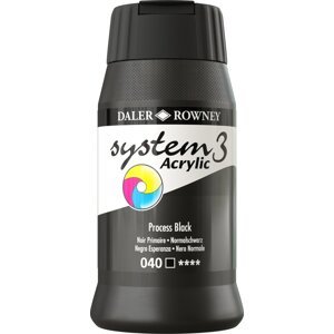 Daler Rowney System3 Akrylová farba 500 ml Process Black