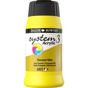 Daler Rowney System3 Akrylová farba 500 ml Fluorescent Yellow