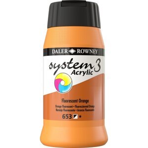 Daler Rowney System3 Akrylová farba 500 ml Fluorescent Orange