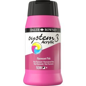 Daler Rowney System3 Akrylová farba 500 ml Fluorescent Pink