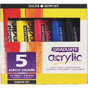 Daler Rowney Graduate Sada akrylových farieb 5 x 120 ml