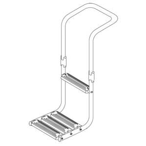Nuova Rade Immersed Platform Ladder - Inox