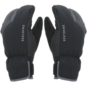 Sealskinz Waterproof Extreme Cold Weather Cycle Split Finger Glove Black/Grey S Cyklistické rukavice